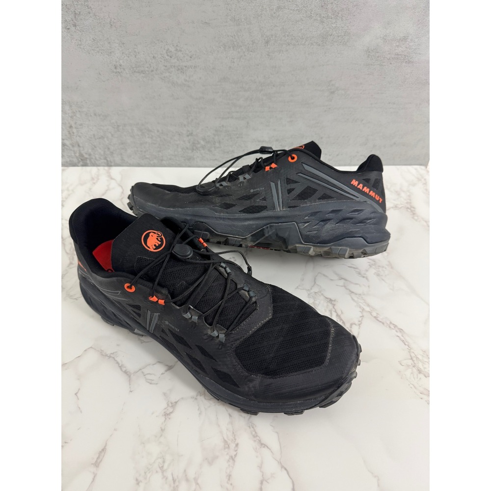 Mammut Sertig TR Low GTX Men Black Orange Trail Running Shoe US 11